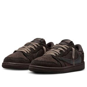 Travis Scott x AJ1 Low Preschool Shoes DO5442 202 PS sz 1.5Y Velvet Brown